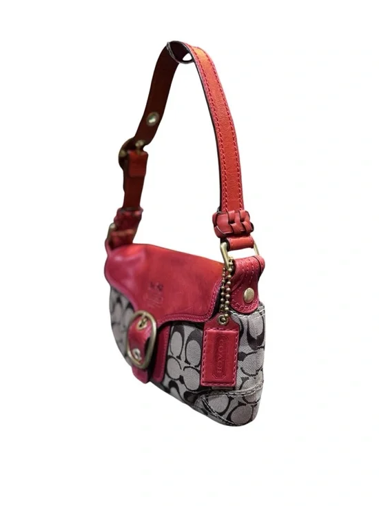 Coach Bleecker Signature Buckle Flap Bag Hobo - Picture 16 of 16